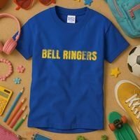 Bell Ringers Handbell With Angry Face Kids T-Shirt thumb 3