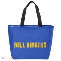 Bell Ringers Handbell With Angry Face Tote Bag thumb 0