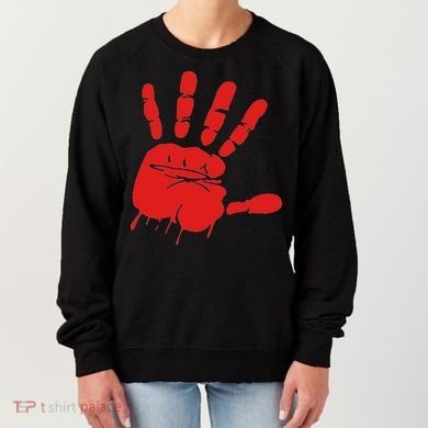 Blood Red Hand Drip Mmiw Missing Murdered Indigenous Women Women's Sweatshirt
