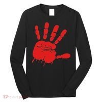 Blood Red Hand Drip Mmiw Missing Murdered Indigenous Women Long Sleeve Shirt thumb 0