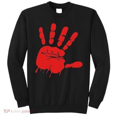 Blood Red Hand Drip Mmiw Missing Murdered Indigenous Women Sweatshirt