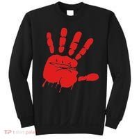 Blood Red Hand Drip Mmiw Missing Murdered Indigenous Women Sweatshirt thumb 0