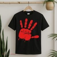 Blood Red Hand Drip Mmiw Missing Murdered Indigenous Women T-Shirt thumb 2