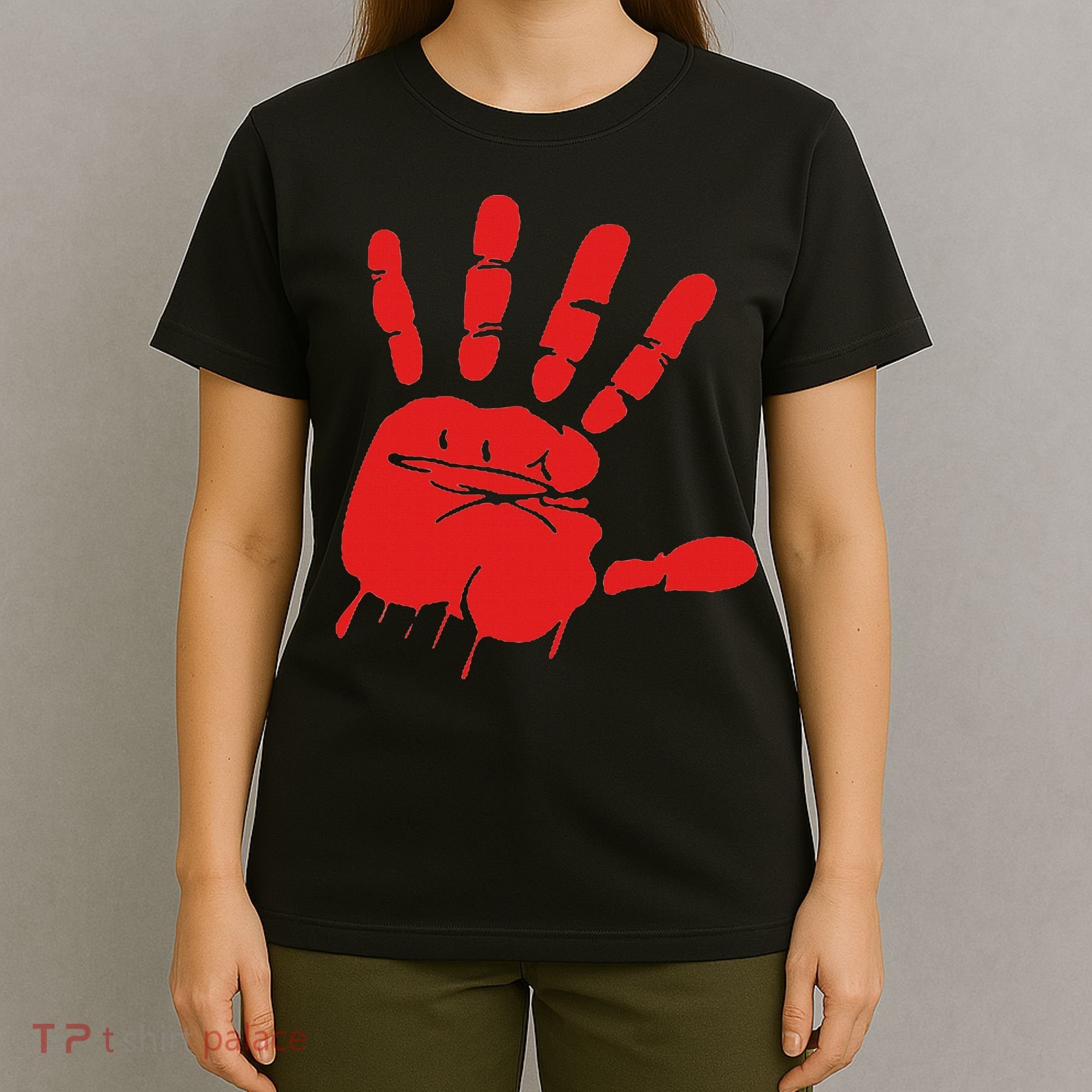 Blood Red Hand Drip Mmiw Missing Murdered Indigenous Women T-Shirt