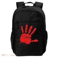 Blood Red Hand Drip Mmiw Missing Murdered Indigenous Women Backpack thumb 0