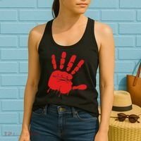Blood Red Hand Drip Mmiw Missing Murdered Indigenous Women Women's Tank Top thumb 2