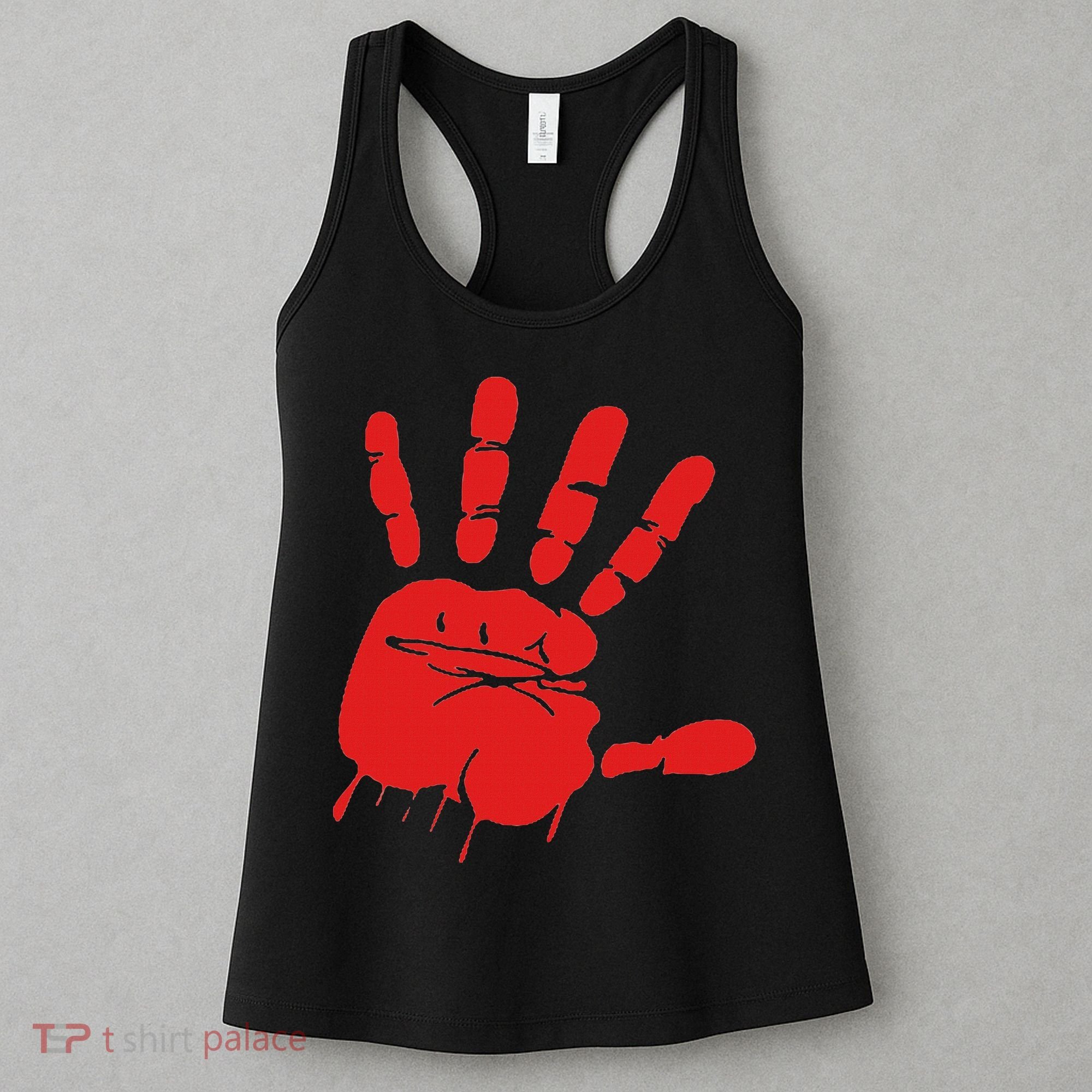 Blood Red Hand Drip Mmiw Missing Murdered Indigenous Women Women's Tank Top