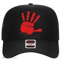 Blood Red Hand Drip Mmiw Missing Murdered Indigenous Women Hat thumb 0
