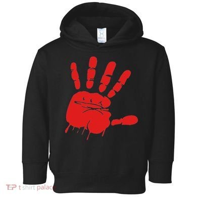 Blood Red Hand Drip Mmiw Missing Murdered Indigenous Women Toddler Hoodie