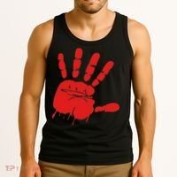 Blood Red Hand Drip Mmiw Missing Murdered Indigenous Women Tank Top thumb 3
