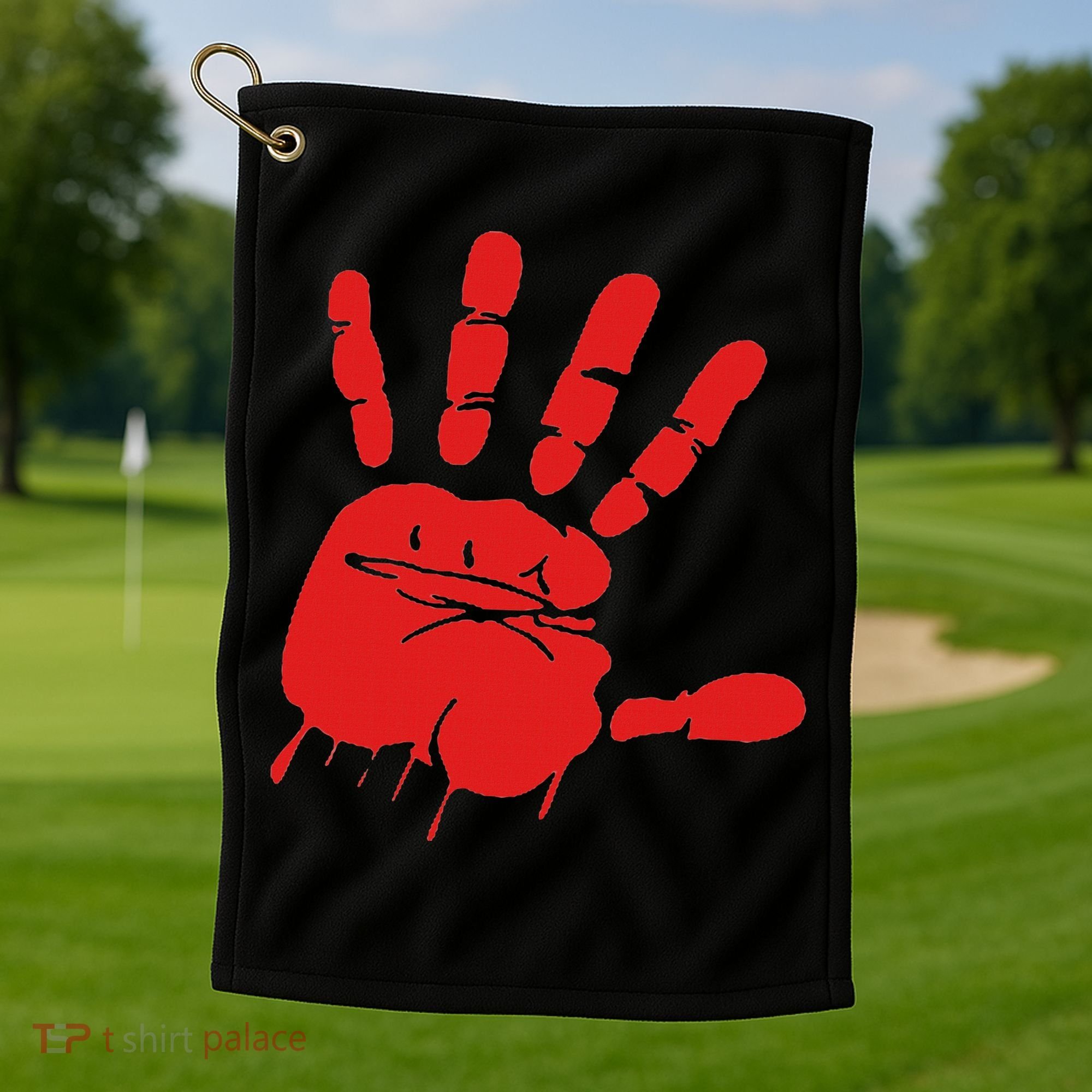 Blood Red Hand Drip Mmiw Missing Murdered Indigenous Women Golf Towel