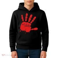 Blood Red Hand Drip Mmiw Missing Murdered Indigenous Women Kids Hoodie thumb 4