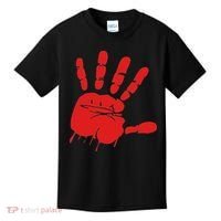 Blood Red Hand Drip Mmiw Missing Murdered Indigenous Women Kids T-Shirt thumb 0