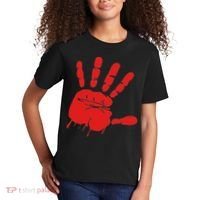 Blood Red Hand Drip Mmiw Missing Murdered Indigenous Women Kids T-Shirt thumb 2