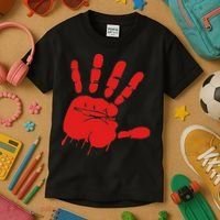 Blood Red Hand Drip Mmiw Missing Murdered Indigenous Women Kids T-Shirt thumb 3