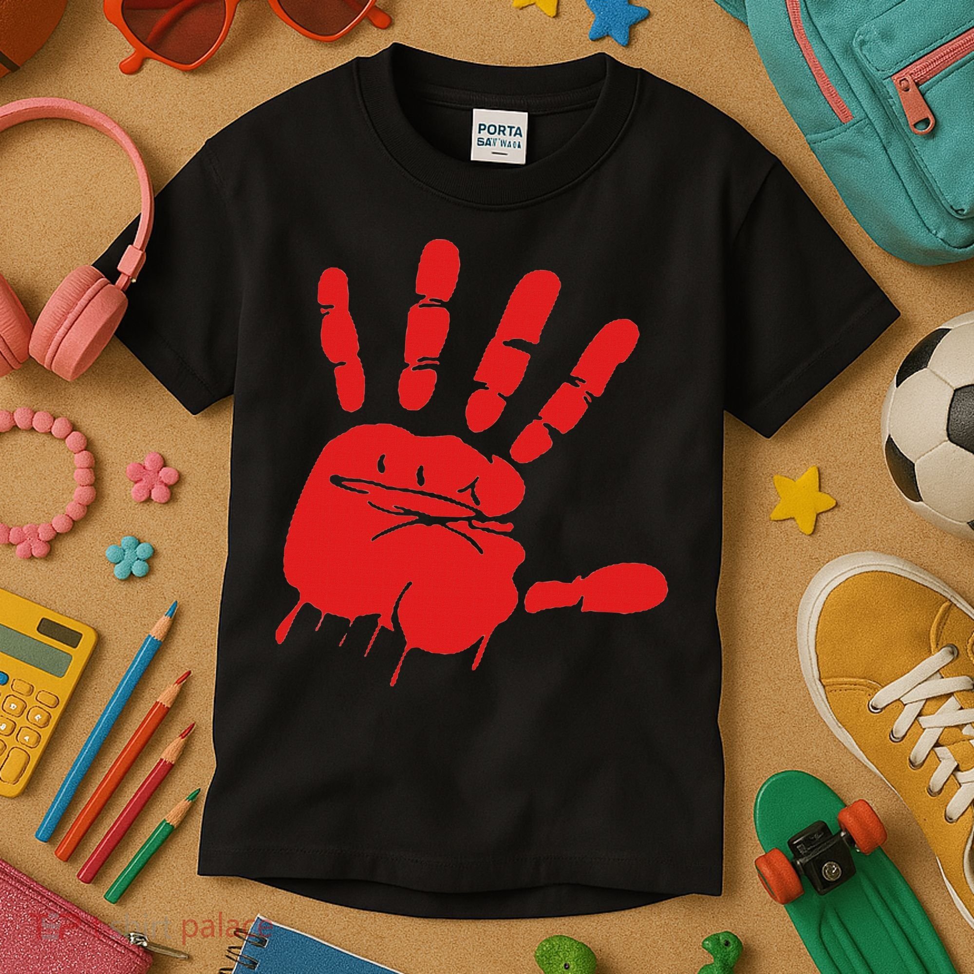 Blood Red Hand Drip Mmiw Missing Murdered Indigenous Women Kids T-Shirt