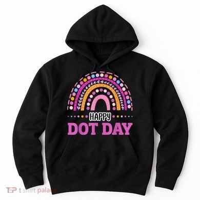 Boho Rainbow Happy Dot Day September 15th Gift Hoodie