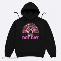 Boho Rainbow Happy Dot Day September 15th Gift Hoodie thumb 0