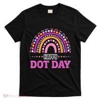 Boho Rainbow Happy Dot Day September 15th Gift T-Shirt thumb 0
