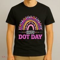 Boho Rainbow Happy Dot Day September 15th Gift T-Shirt thumb 3