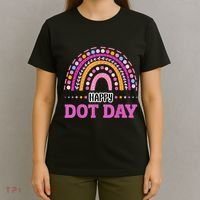 Boho Rainbow Happy Dot Day September 15th Gift T-Shirt thumb 4