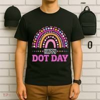 Boho Rainbow Happy Dot Day September 15th Gift T-Shirt thumb 6