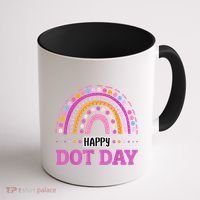 Boho Rainbow Happy Dot Day September 15th Gift Coffee Mug thumb 1