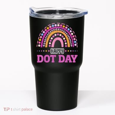 Boho Rainbow Happy Dot Day September 15th Gift Tumbler