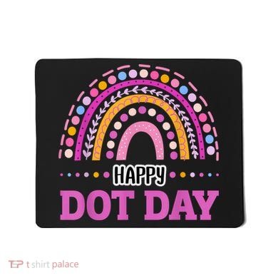 Boho Rainbow Happy Dot Day September 15th Gift Mousepad