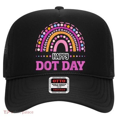 Boho Rainbow Happy Dot Day September 15th Gift Hat
