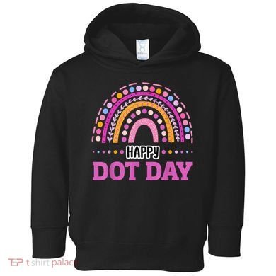 Boho Rainbow Happy Dot Day September 15th Gift Toddler Hoodie