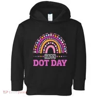 Boho Rainbow Happy Dot Day September 15th Gift Toddler Hoodie thumb 0