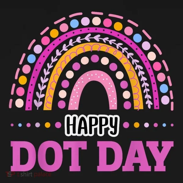Boho Rainbow Happy Dot Day September 15th Gift Toddler Hoodie