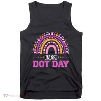 Boho Rainbow Happy Dot Day September 15th Gift Tank Top thumb 0