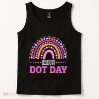 Boho Rainbow Happy Dot Day September 15th Gift Tank Top thumb 2