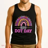 Boho Rainbow Happy Dot Day September 15th Gift Tank Top thumb 3