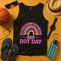 Boho Rainbow Happy Dot Day September 15th Gift Tank Top thumb 4