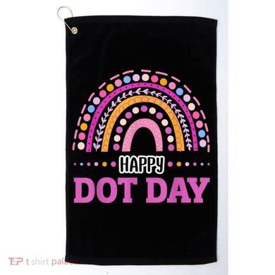 Boho Rainbow Happy Dot Day September 15th Gift Golf Towel
