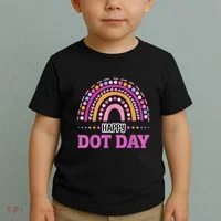 Boho Rainbow Happy Dot Day September 15th Gift Toddler T-Shirt thumb 2