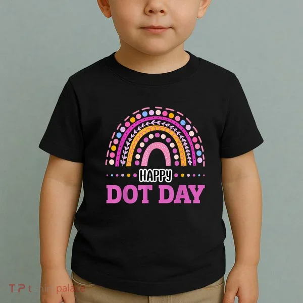 Boho Rainbow Happy Dot Day September 15th Gift Toddler T-Shirt