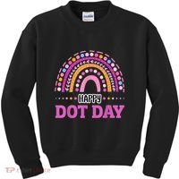 Boho Rainbow Happy Dot Day September 15th Gift Kids Sweatshirt thumb 0