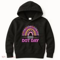 Boho Rainbow Happy Dot Day September 15th Gift Kids Hoodie thumb 0