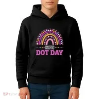 Boho Rainbow Happy Dot Day September 15th Gift Kids Hoodie thumb 4