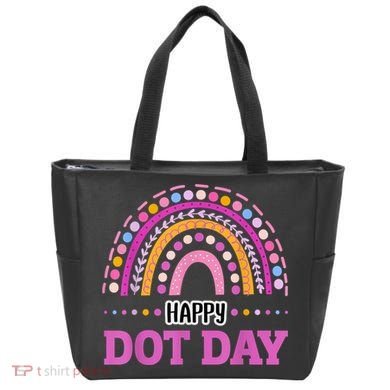 Boho Rainbow Happy Dot Day September 15th Gift Tote Bag