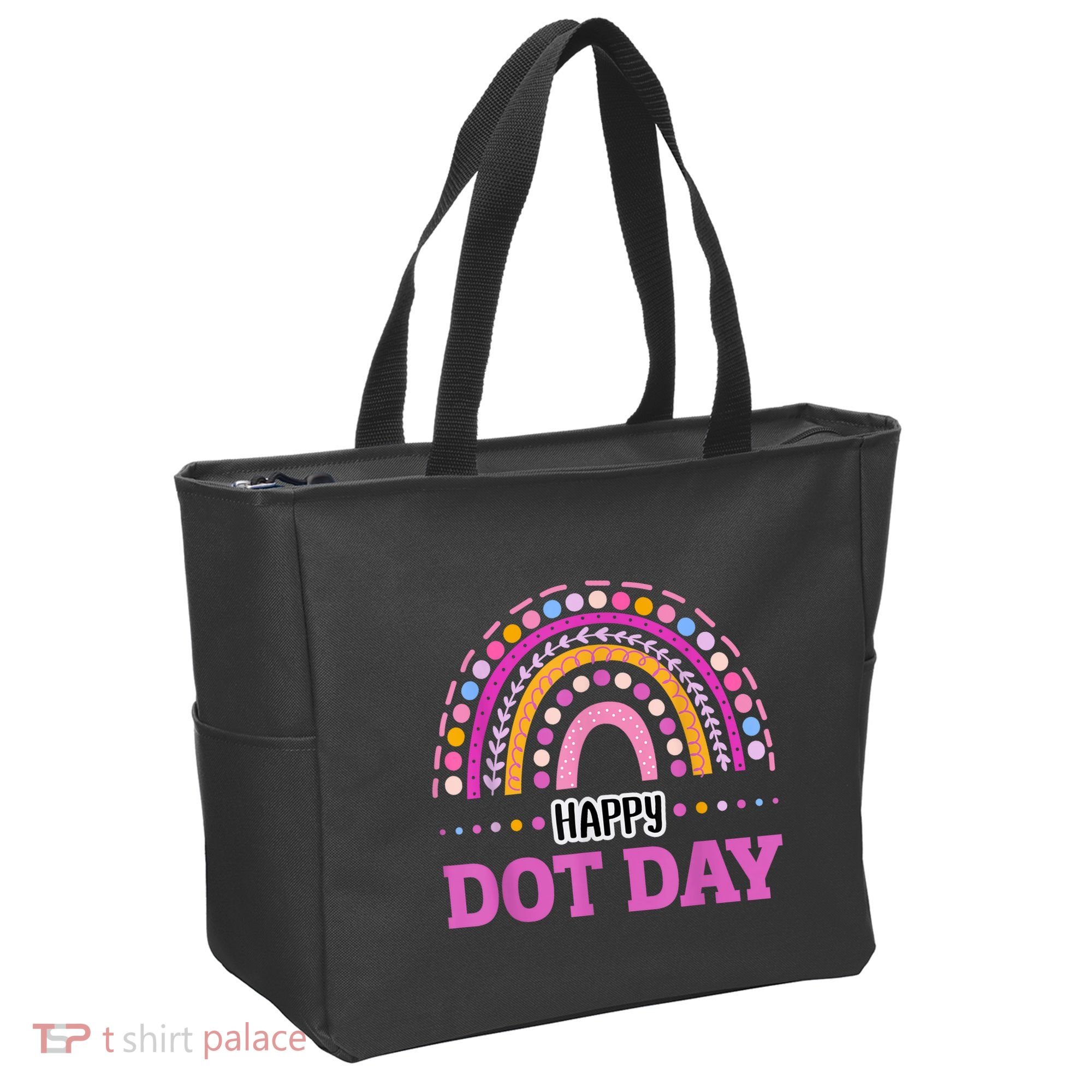Boho Rainbow Happy Dot Day September 15th Gift Tote Bag