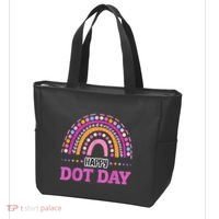 Boho Rainbow Happy Dot Day September 15th Gift Tote Bag thumb 3
