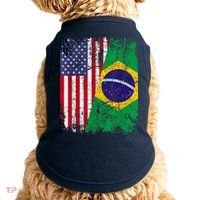 BRAZILIAN ROOTS | Half American Flag | BRAZIL Doggie Tank thumb 0