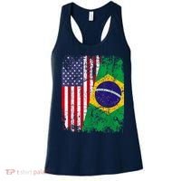 BRAZILIAN ROOTS | Half American Flag | BRAZIL Women's Tank Top thumb 0