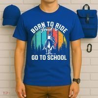Born Ride Horses Forced To Go To School Horse Girl T-Shirt thumb 6