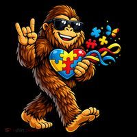 Bigfoot Rock Hand Autism Awareness Puzzle Coffee Mug thumb 5